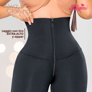 Colombianas Stagmi Leggin con Tiro Extra Alto y Zipper BBL Butt Enhancement NEW!